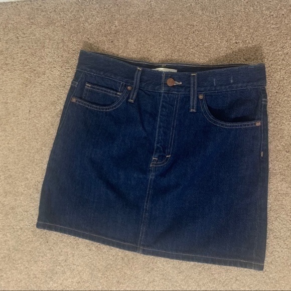 Madewell Rigid Denim Straight Skirt Size 27 - Picture 2 of 9